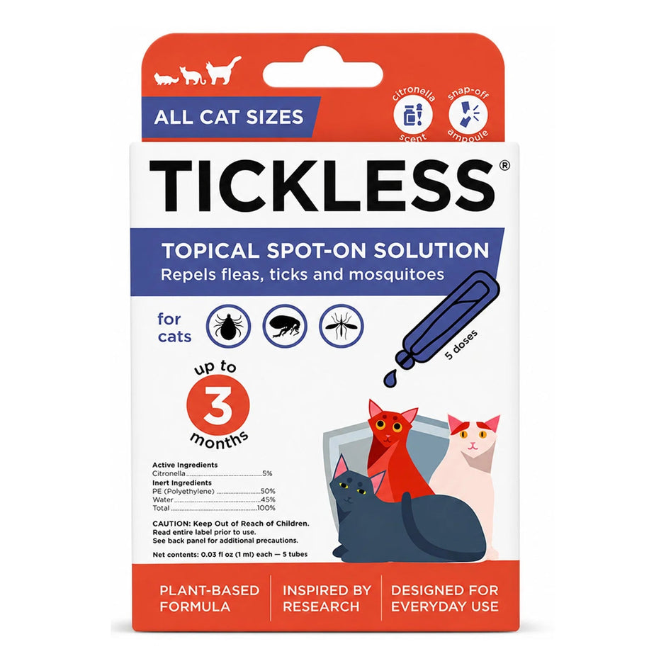 TICKLESS Topical SPOT-ON Kat 5x1 ml. - MyDreamPet Dyrehandel